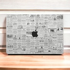 Newspaper MacBook Skin  - Premium Vinyl Wrap Compatible with All MacBook M1, M2