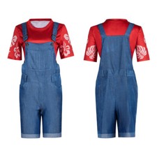 Lilo Pelekai Cosplay Costume Lilo Overall Jeans Set With Top Summer Suit