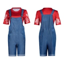 Lilo Pelekai Cosplay Costume Lilo Overall Jeans Set With Top Summer Suit 
