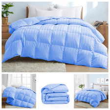 Gorgeous 1000 TC Down Alternative Comforter OR Sets Sky Blue Stripe Select Item