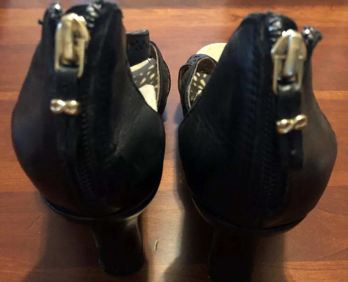 EARTHIES ENSENADA Heel Sandal Black Leather Back … - image 6