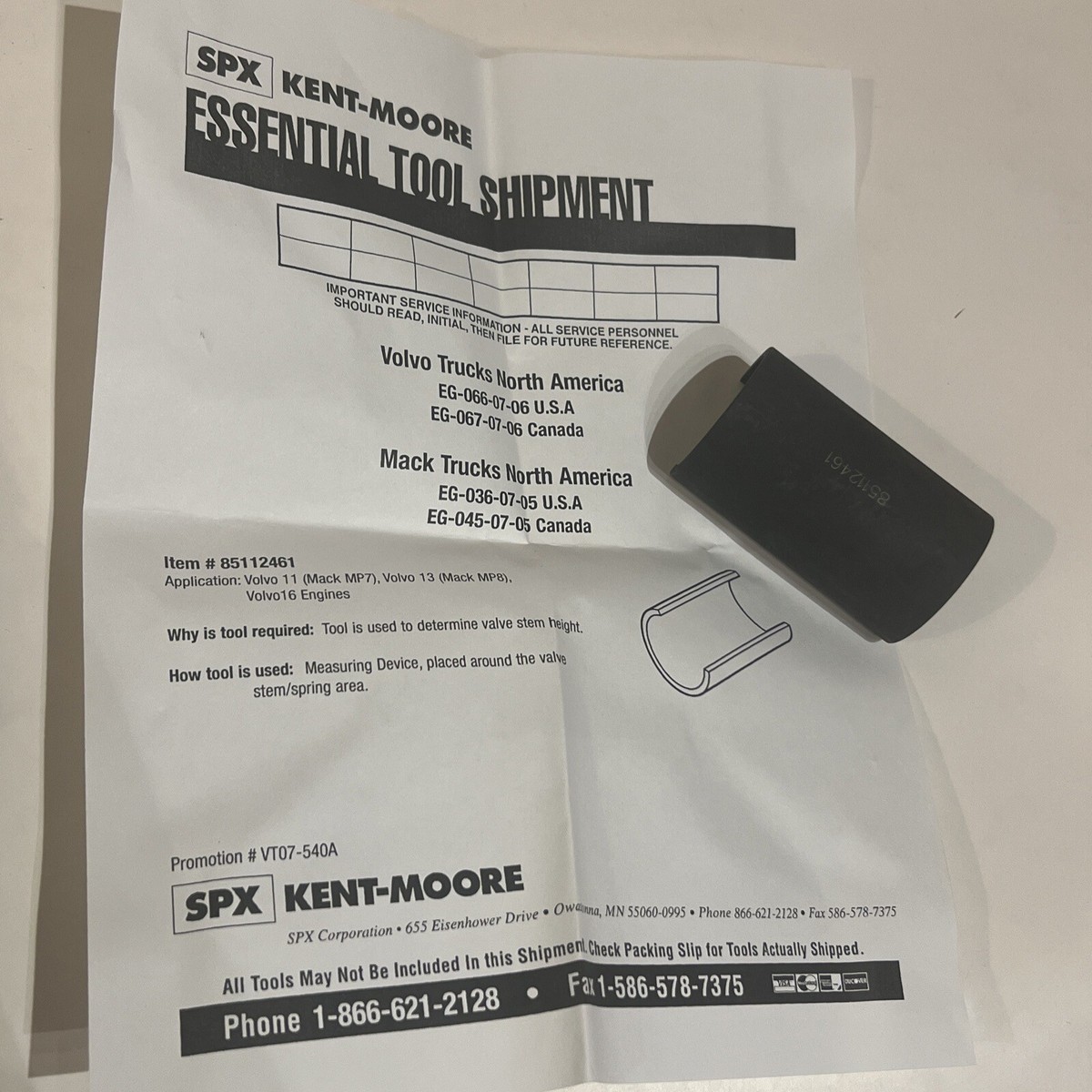 Volvo Mac Truck 85112461 Tool , US Made . New & Free Shipping | eBay