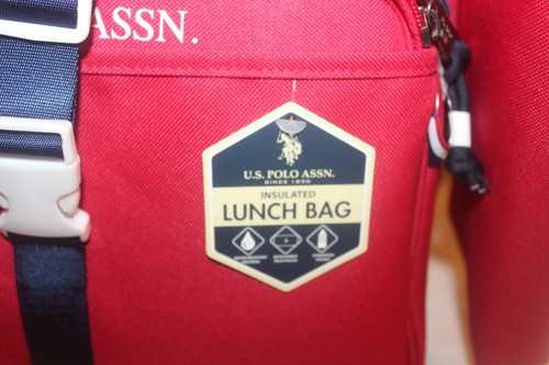 Polo Assn. Water-Resistant Backpack w/ Lunch Tote & Pencil Case in Red - Picture 6 of 12