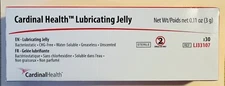 Lubricating Jelly 1 Box of 30 Health  3 g Foil Packets Cardinal Health