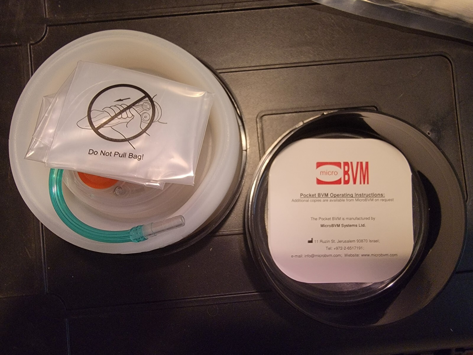 BVM Pocket Bag Valve Mask AIRWAY Resuscitator CPR Manual IFAK EMT