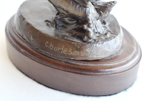 Cindy C. Burleson Vogel Bronzeskulptur 9/75 "Enten" - Bild 4 von 4