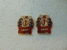 MILITARY INSIGNIA CREST DUI SET OF 2 207TH SUPPORT GROUP USAMM IN SUPPORT FREEDO