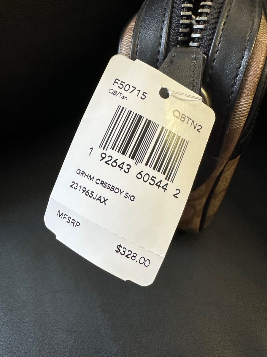 NWT! RARE! Coach F50715 Graham Crossbody In Signature Canvas IN