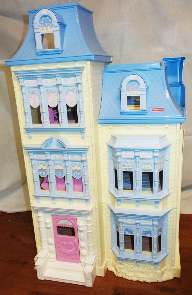 Fisher price 2024 dollhouse blue roof