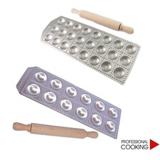 CALDER RAVIOLATORE STAMPO TONDO 24 POSTI RAVIOLI ALLUMINIO MATTARELLO 2151 mshop