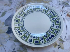 Vintage Homer Laughlin Crazy Quilt 10" Dinner Plate Vogue Mid Century Pattern