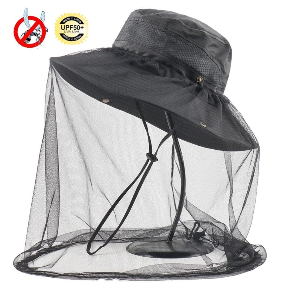 Mosquito Head Face Protector Net Hat Insect Bugs Bee Proof Mesh