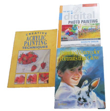 Watercolor Book Lot Of 3 Painting Watercolor Acrylic  Digital