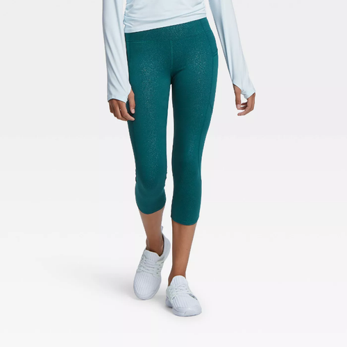 Girls' Shimmer Side Pocket Capri 
