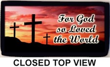 For God So Loved The World Religious Checkbook Cover Credit Card ID Holder NEW