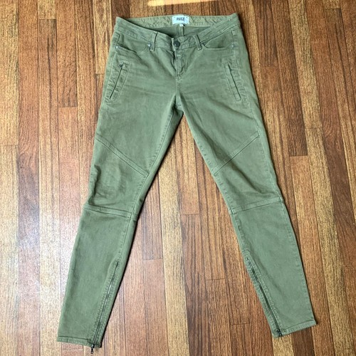 Paige Marley Utility Jeans Olive Green 