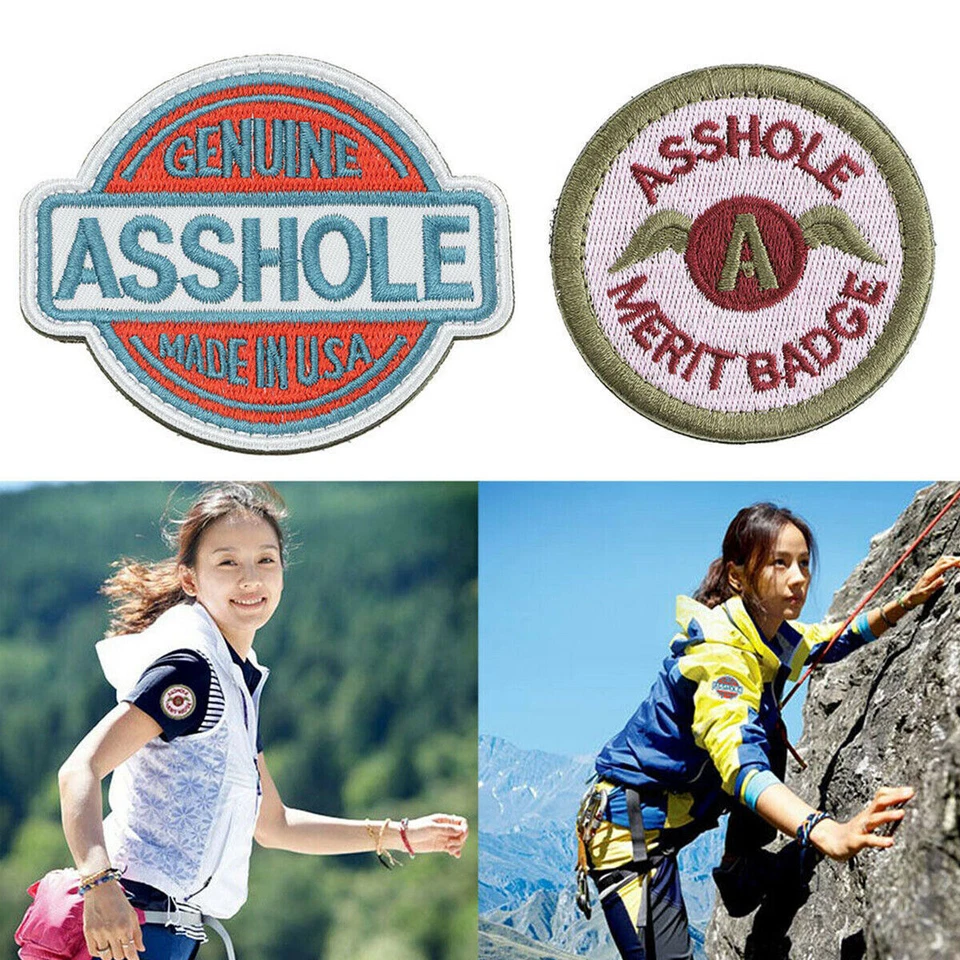 10pcs Ass Hole Merit Badge Embroidered Motif Applique Badge Wings Sew On Patch - Image 2 of 4