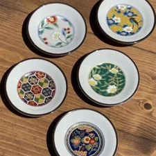 Mino Ware Gozan Kiln Ceramic Small Soy Sauce Dish Dipping Bowl  Made in Japan