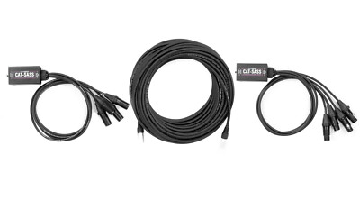 RJ45 to 3 Pin XLR Connectors Breakout Snake System w/ 100 ft SuperCat 5 Cable
