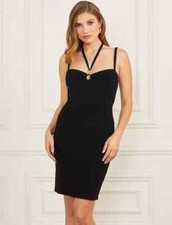 NWT MARCIANO by Guess Starling Straps Bandage Black Dress US 12 - Retails $240!