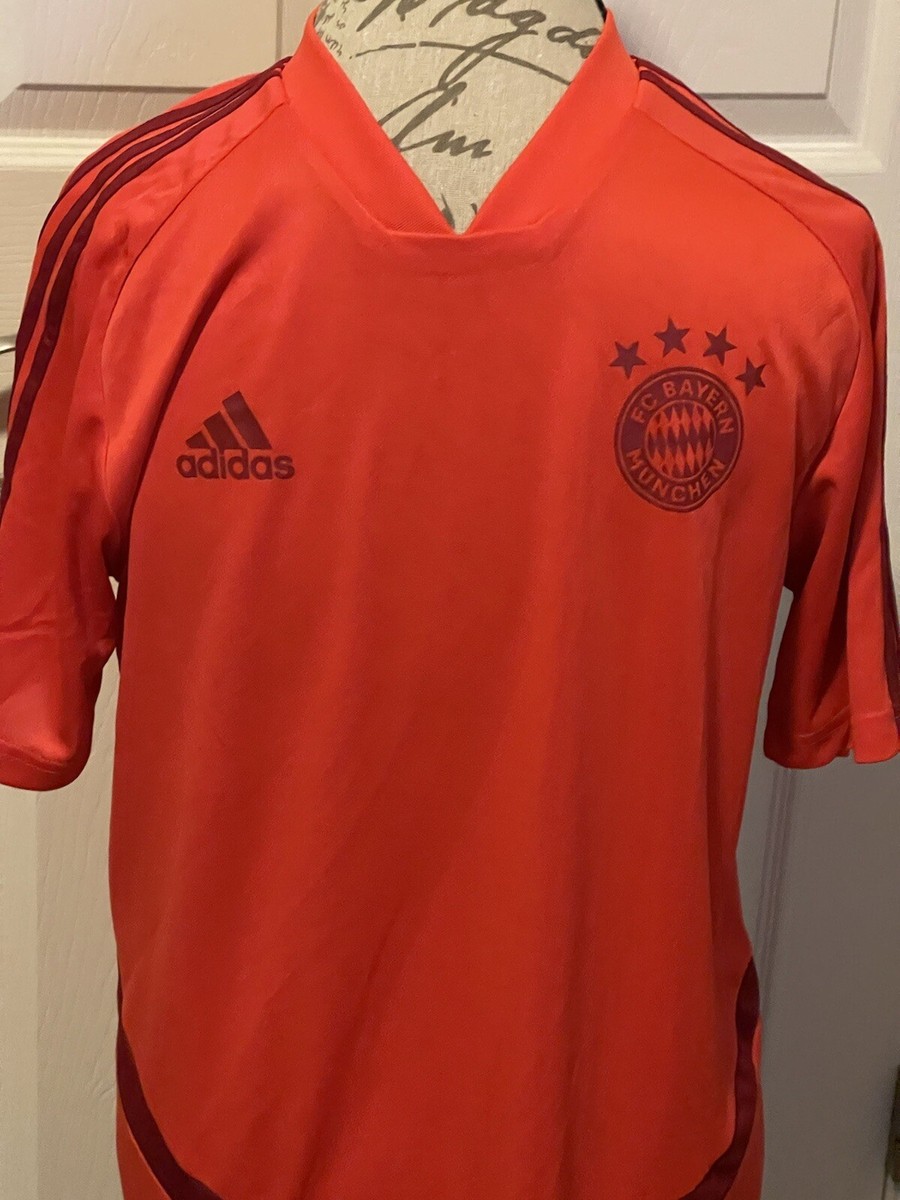 FC BAYERN Munich Soccer JERSEY Futbol Adidas Red Men's Size