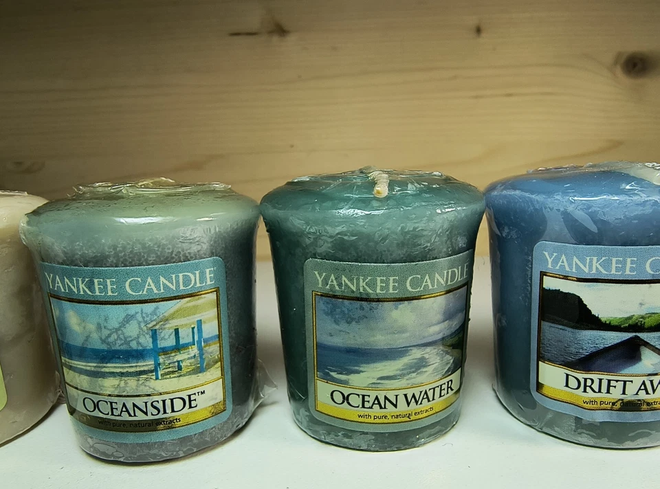 lot of (5) Yankee Candle votive Beachwood Ocean Side Ocean Water Drift Away x2 - Image 3 of 4