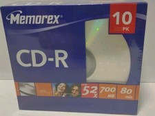 Memorex CD-R 10 Pack Recordable Compact Disc Multi Speed 700 MB 80 Minutes - New