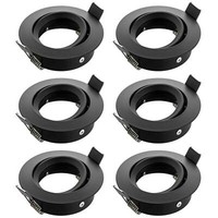 6X Einbau Strahler Rahmen Schwarz Schwenkbar Decke Led Halogen Leuchten Sebson