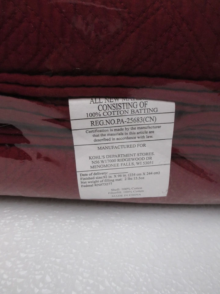 Ralph Lauren Chaps BROMPTON HALL Red Coverlet - Full/Queen - Image 4 of 4