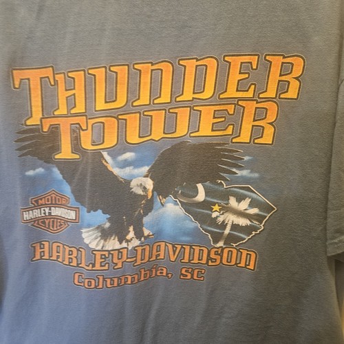 Harley Davidson Thunder Tower Columbia SC Men's,X- Large XL Pin Up Girl READ - Picture 10 of 14