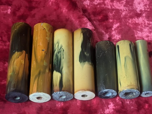 Аntique Сatalin Vintage Artdeco Bead Tesbih Vein Rod Rare Pattern Bakelite 365g - Picture 6 of 9