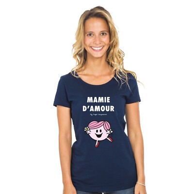 Damen T-Shirt Kurzarm MAMIE D'AMOUR Farbe Marineblau
