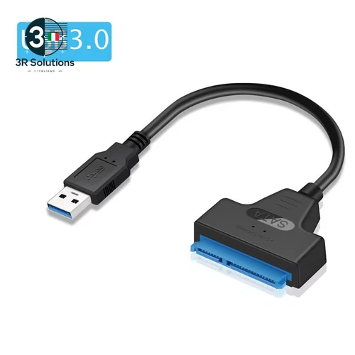 Cavo SATA a USB 3.0/2.0 Fino a 6 Gbps per Disco Rigido SSD HDD Esterno Da 2,5 Po