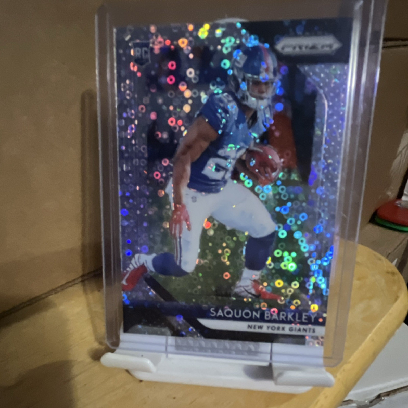 Panini 2018 Prizm Saquon Barkley Disco Prizm Rookie #202 New York Giants Card