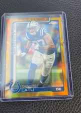 2024 Topps Chrome Laiatu Latu Gold Lava Refractor Rookie #128 Colts /50