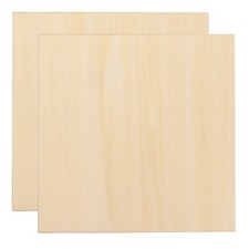 2pcs 3mm Basswood Plywood Sheets 6"x6"x1/8" Plywood Boards Craft Wood Sheet