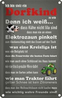 Blechschild 18X12 Cm Ich Bin Stolz Dorfkind Zu Sein Dekoration Spruch Zitat Deko