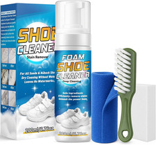 Shoe Cleaner Kit, 6.76Oz White Sneaker Cleaner with Brush  Towel, Shoe Cleaning
