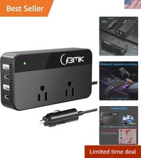 Powerful 200W Car Inverter with 6 Outlets and Fast Charging