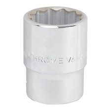 Vulcan MT-SM6028 Drive Socket, 28 mm Socket, 3/4 in Drive, 12-Point, Chrome Vana