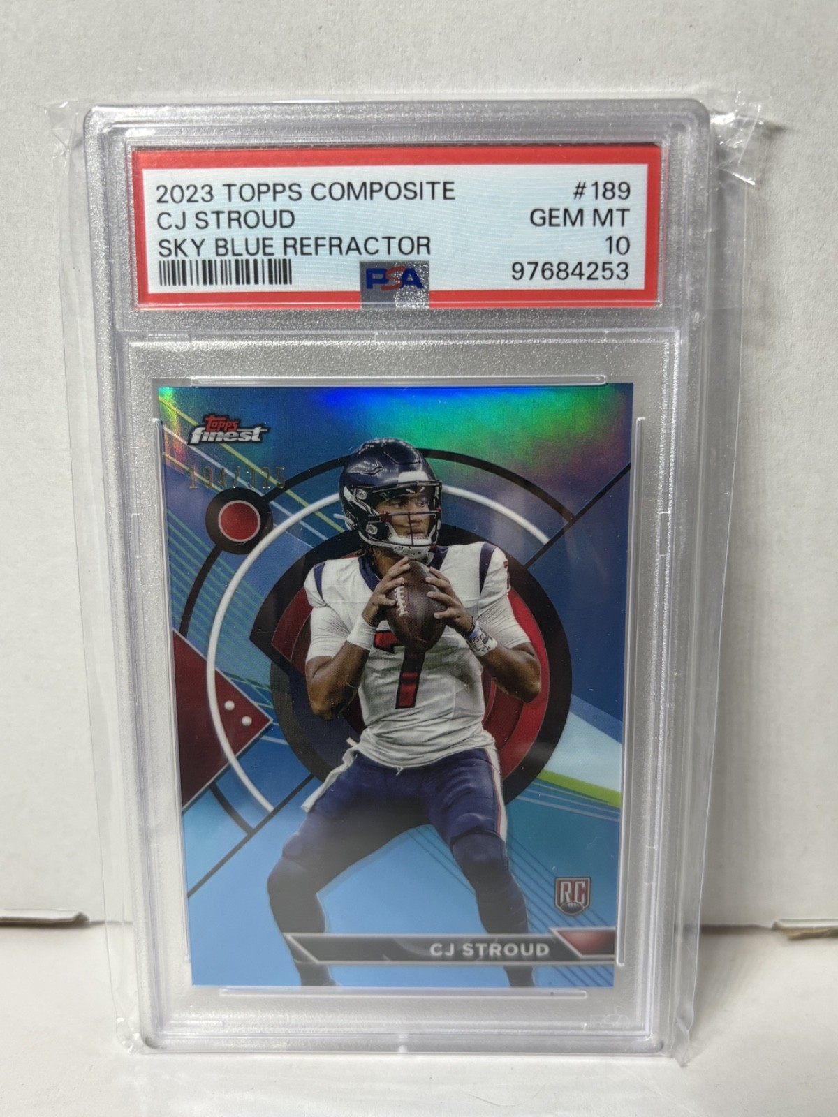 CJ Stroud Topps Composite #189 Blue Refractor