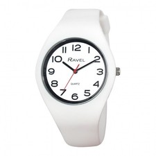 Orologio Ravel Unisex Comfort Fit Silicone Bianco/Bianco 42mm Sport Quarzo