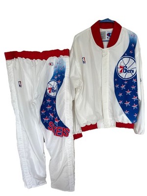 Vintage 1994 Philadelphia 76ers Champion Warm Ups Set Jacket And
