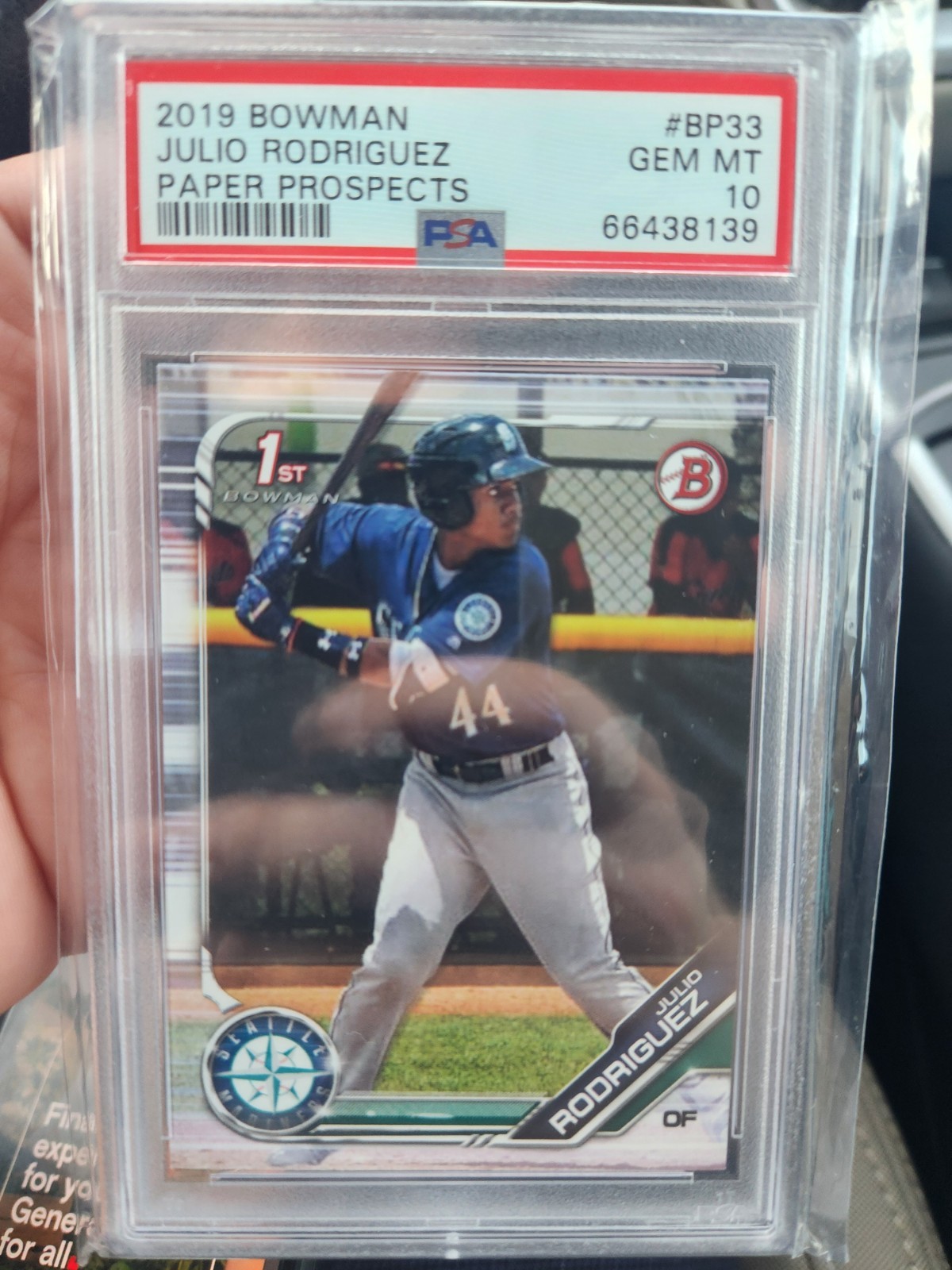 2019 Bowman Chrome JULIO RODRIGUEZ #33 RC PSA 10 (Gem Mint) Rookie Mariners