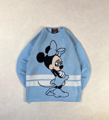 Disney Minnie Pullover Crewneck Sweatshirt Vintage Selten 90er Jahre Blau M