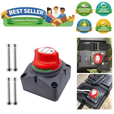 Compact 275A Battery Disconnect Switch for 12V/48V Systems - Easy Install