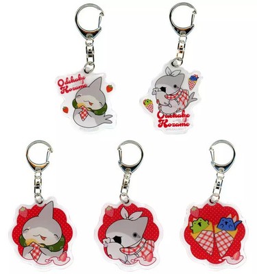 Keychain - Full set of 5 types - ''Odekake Kozame x Marion Crepes Newly Drawn