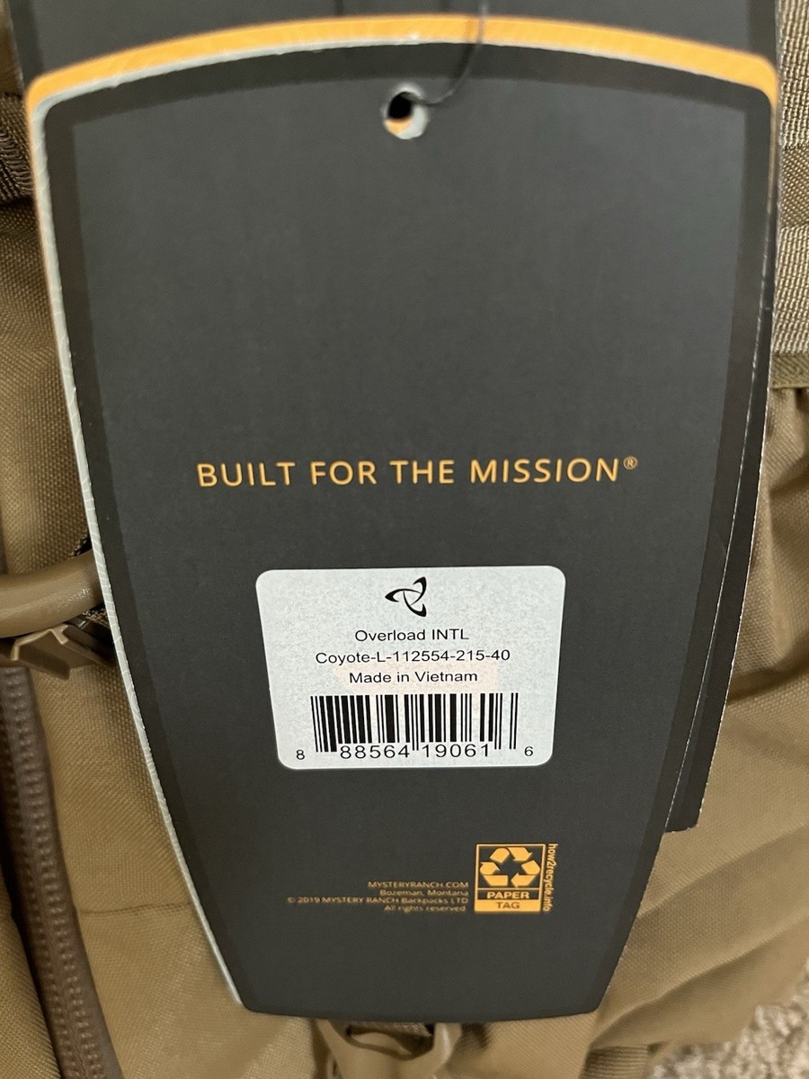 Mystery Ranch Overload Tactical Backpack NICE Frame Large Coyote