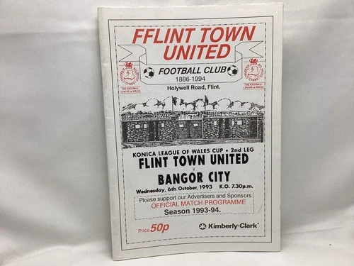 Flint Town United v Bangor City League of Wales Cup October 1993