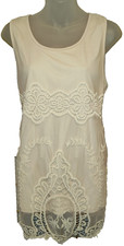 Pink Bouquet Women’s Light Pink Lace Sleeveless Round Neck Dress Size XL BG28